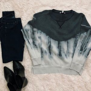 American Eagle inside-out dipped sweatshirt